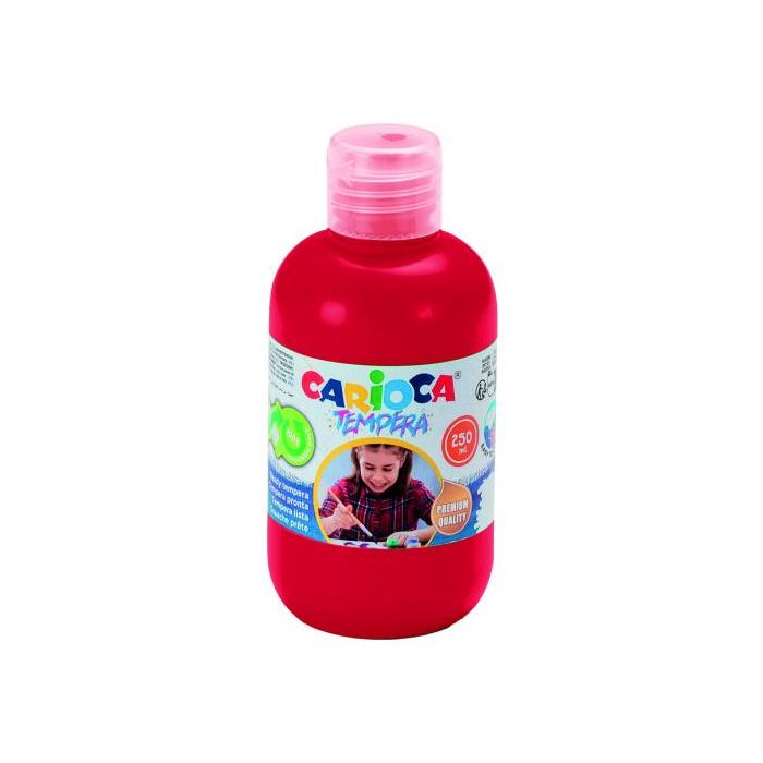 Botella Tempera 250 Ml. Rojo Carioca 40424/10