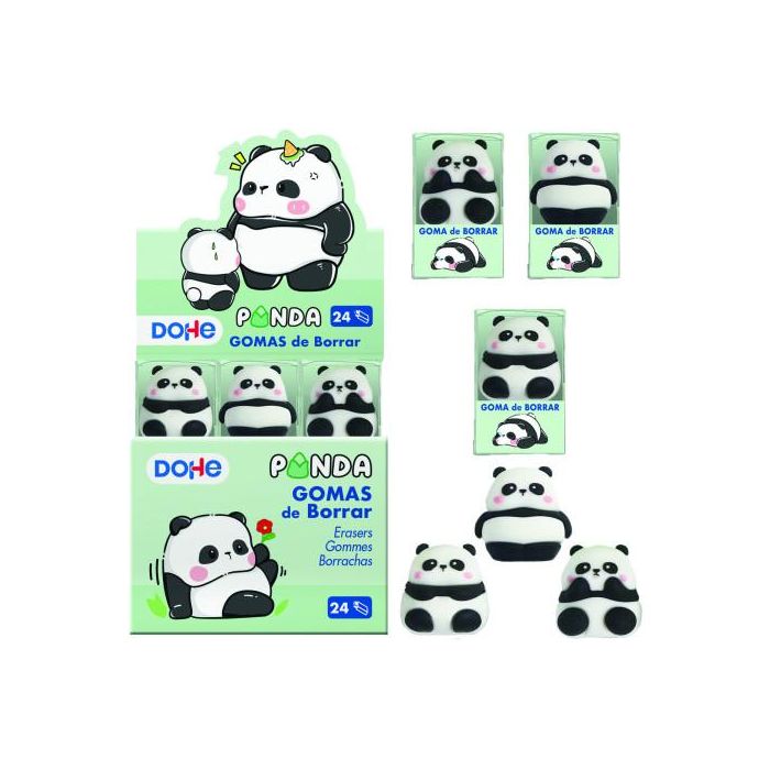 Expositor con 24 Gomas de Borrar Panda Dohe 79635