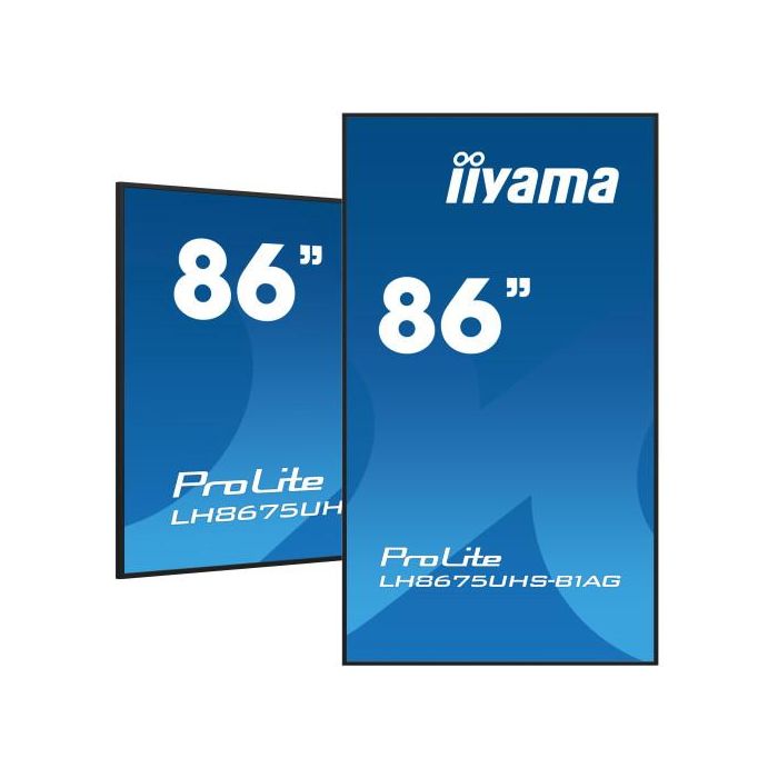 iiyama ProLite Pantalla plana para señalización digital 2,17 m (85.6") LCD Wifi 500 cd / m² 4K Ultra HD Negro Procesador incorporado Android 11 24/7 5