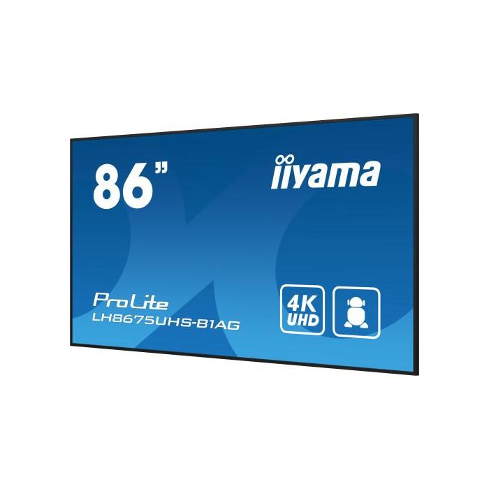 iiyama ProLite Pantalla plana para señalización digital 2,17 m (85.6") LCD Wifi 500 cd / m² 4K Ultra HD Negro Procesador incorporado Android 11 24/7 7