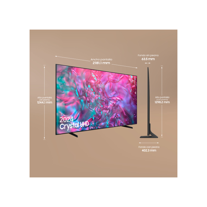 Samsung TV DU9005 Crystal UHD 98” 4K Smart TV 2024 8