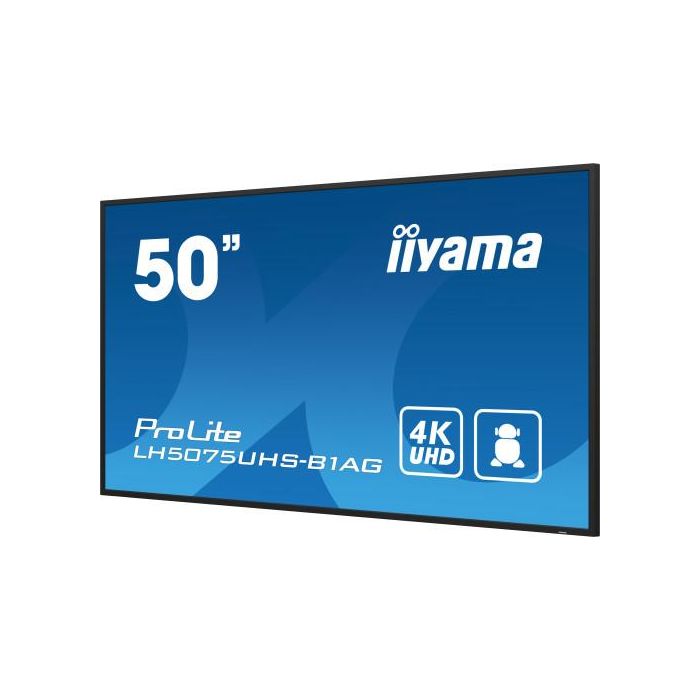 iiyama ProLite Pantalla plana para señalización digital 125,7 cm (49.5") LCD Wifi 500 cd / m² 4K Ultra HD Negro Procesador incorporado Android 11 24/7 14