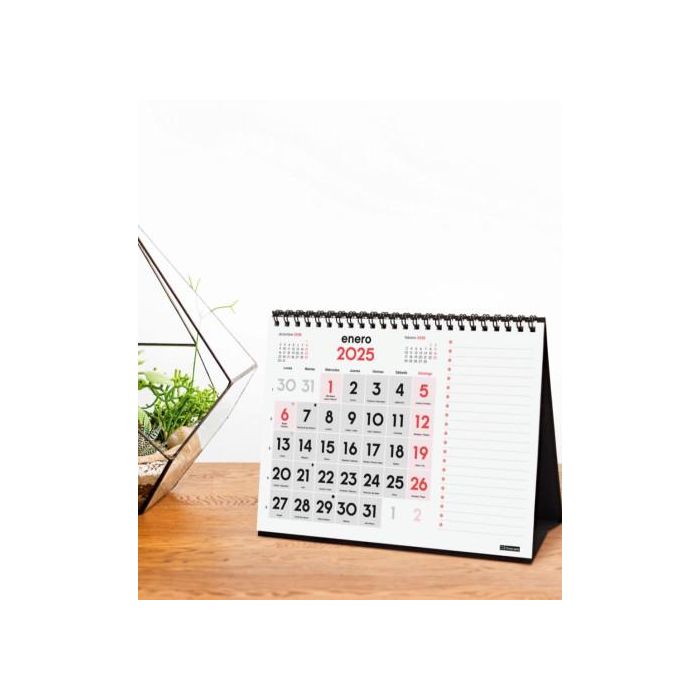 Calendario 2025 Sobremesa Neutro Numeros Grandes+Notas S 210X150Mm Finocam 781370025