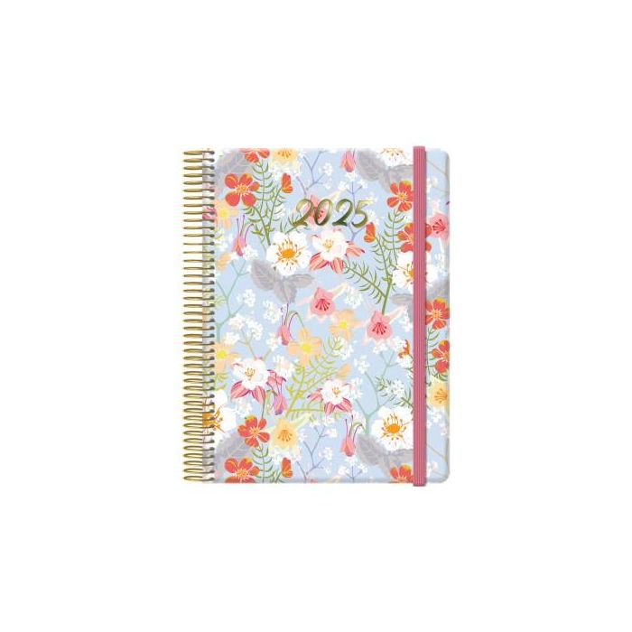 Agenda 2025 Cute Día Página 15 X 21 Cm Modelo Gardenia con 4 Hojas de Pegatinas Dohe 12903 - 25