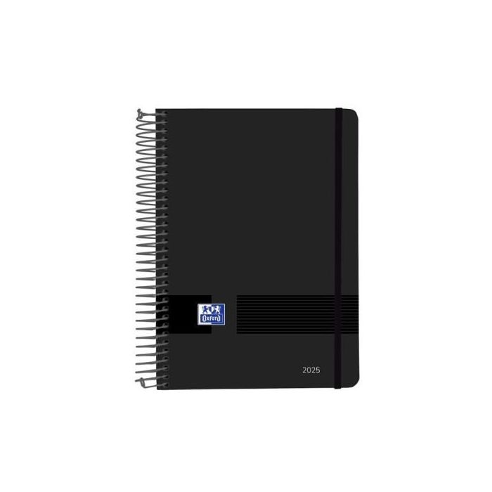 AGENDA 2025 LIVE&amp;GO A5 15X21CM DIA PAGINA COLOR NEGRO OXFORD 400190007