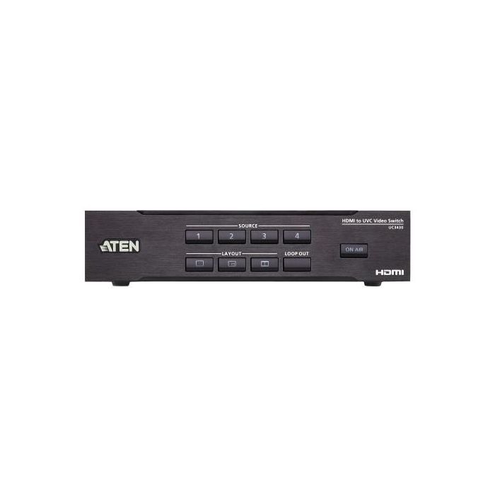 ATEN Conmutador de vídeo HDMI a USB de 4 entradas CAMLIVE™ PRO 4K 1 ATEN Conmutador de vídeo HDMI a USB de 4 entradas CAMLIVE™ PRO 4K 1