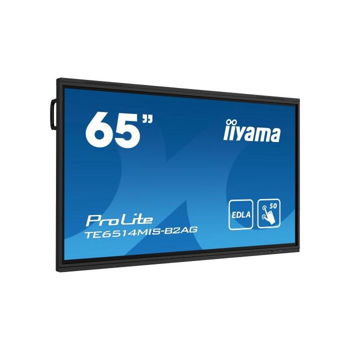 iiyama PROLITE TE6514MIS-B2AG Pantalla plana para señalización digital 165,1 cm (65") LCD Wifi 435 cd / m² 4K Ultra HD Negro Pantalla táctil Procesador incorporado Android 24/7 1