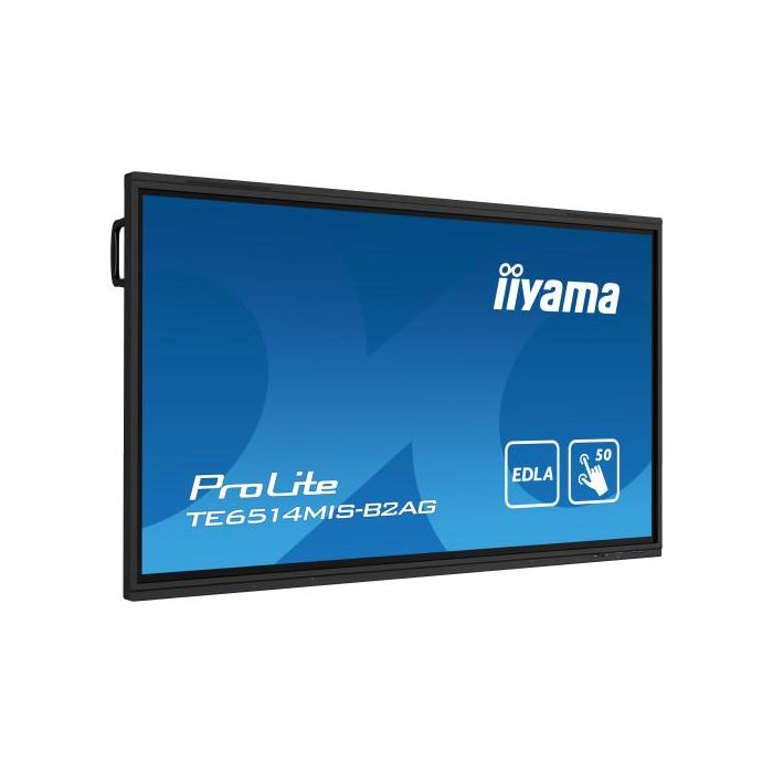 iiyama PROLITE TE6514MIS-B2AG Pantalla plana para señalización digital 165,1 cm (65") LCD Wifi 435 cd / m² 4K Ultra HD Negro Pantalla táctil Procesador incorporado Android 24/7 2