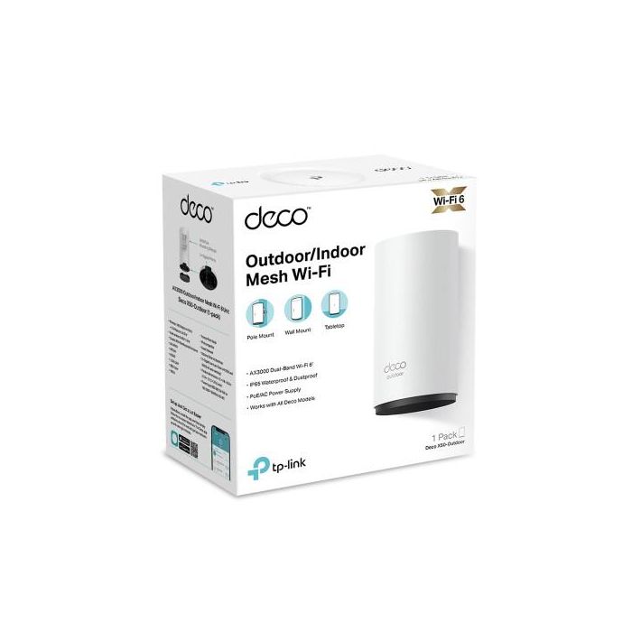 TP-Link Deco X50-Outdoor Doble banda (2,4 GHz / 5 GHz) Wi-Fi 6 (802.11ax) Blanco 1 Interno 2