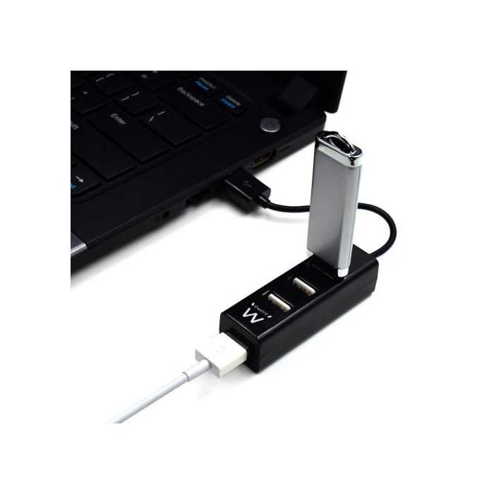 Hub USB Ewent EW1123 Negro 4