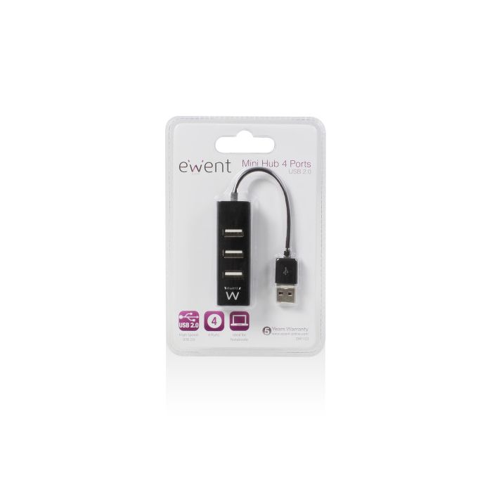 Hub USB Ewent EW1123 Negro 6