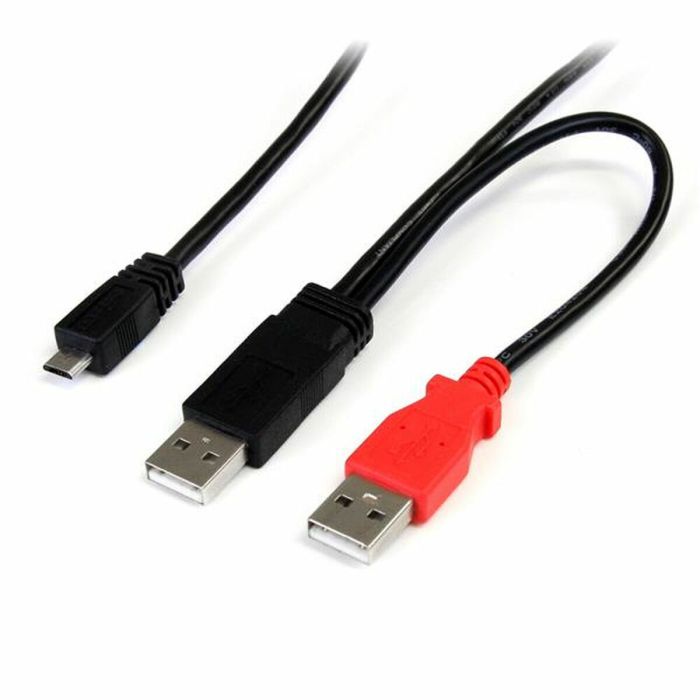 Cable USB 2.0 A a Micro USB B Startech USB2HAUBY3 Negro