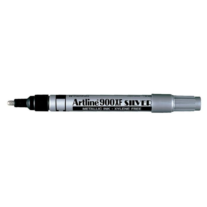 Rotulador Artline Marcador Permanente Tinta Metalica Ek-900 Plata Punta Redonda 2.3 mm 12 unidades 2