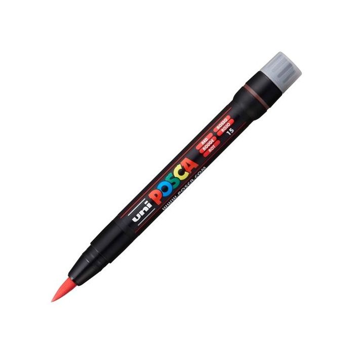 Posca Marcador pcf-350 no permanente punta acrílica estilo pincel rojo Posca Marcador pcf-350 no permanente punta acrílica estilo pincel rojo