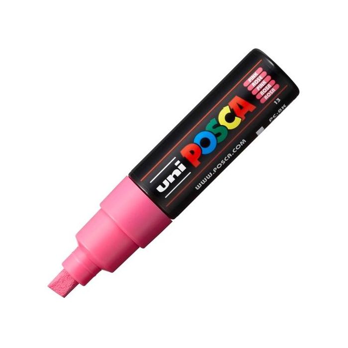 Posca Marcador Pc-8K No Permanente Punta Biselada 8.0 mm Rosa