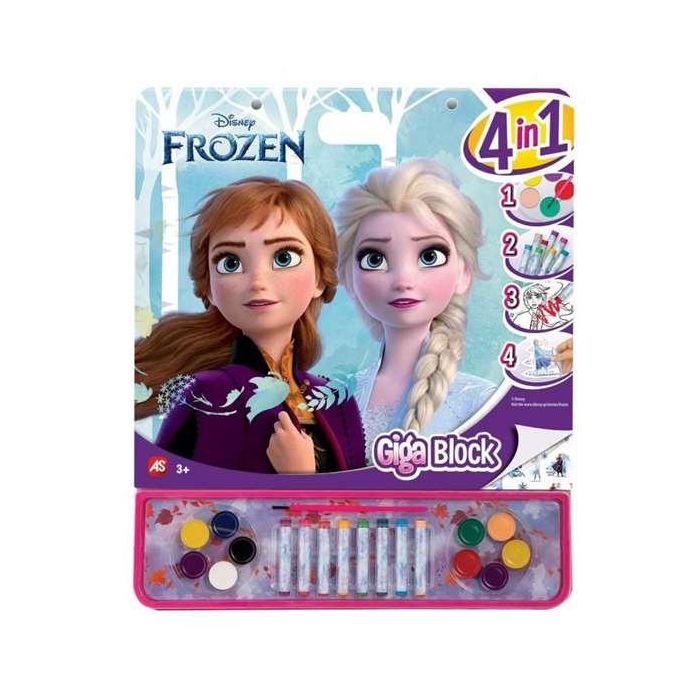 Libro de pegatinas para pintar giga block frozen 4 en 1