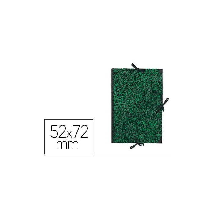 Carpeta Dibujo Canson Classic 52x72 cm Con Lazos Marmol Verde