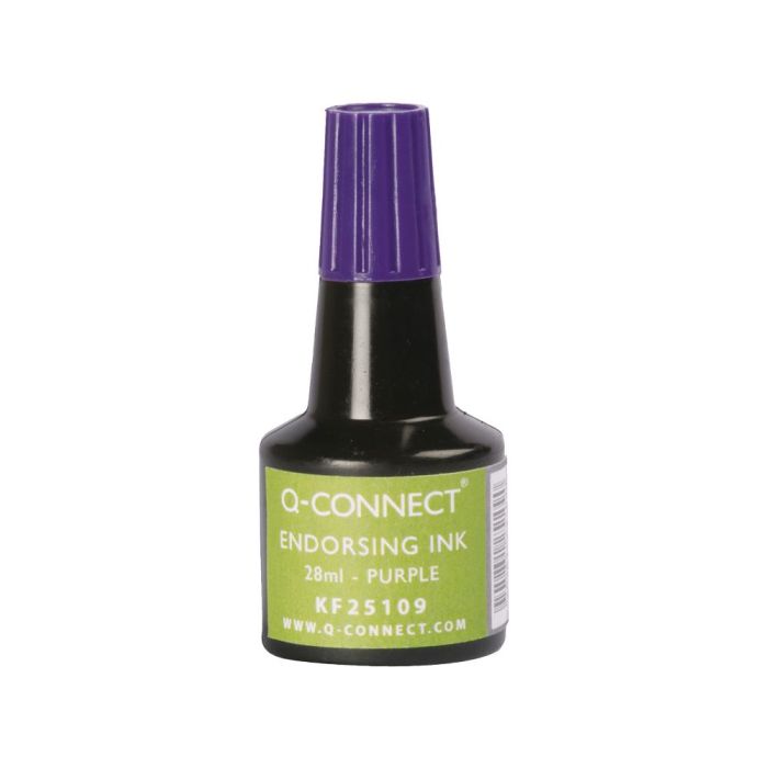 Tinta Tampon Q-Connect Violeta Bote 28 mL 1