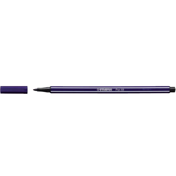 Rotulador Stabilo Acuarelable Pen 68 Azul Prusia Punta Gruesa 1 mm 10 unidades 1