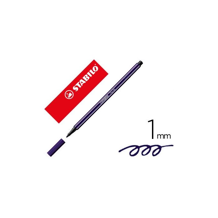 Rotulador Stabilo Acuarelable Pen 68 Azul Prusia Punta Gruesa 1 mm 10 unidades