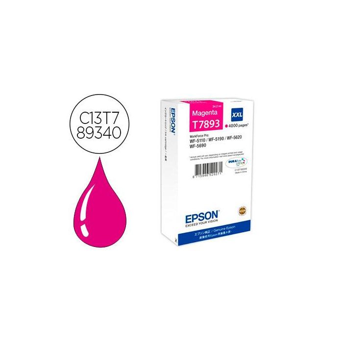 Ink-Jet Epson T7893XXL Wf-5110 - 5190 - 5620 - 5690 Magenta Alta Capacidad