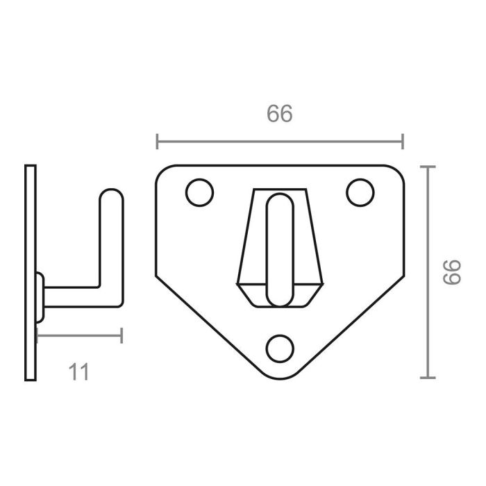 Placa colgador extintor zinc cg14 6kgs 91242 micel 2