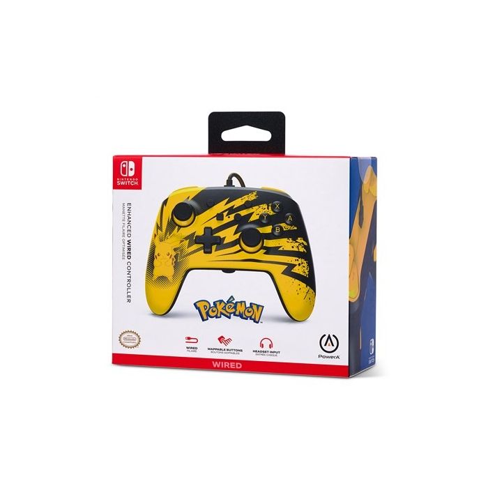 Enhanced Mando Con Cable Nintendo Switch Pokemon Pikachu Lightning POWER A 1516985-01 7