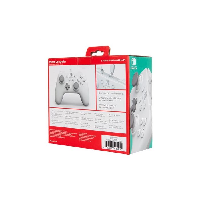 Mando Con Cable Nintendo Switch Blanco POWER A 1517033-01 8