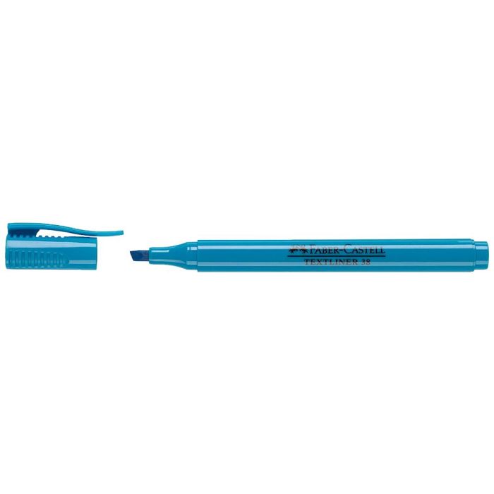 Rotulador Faber Fluorescente Textliner 38 Azul 10 unidades 2