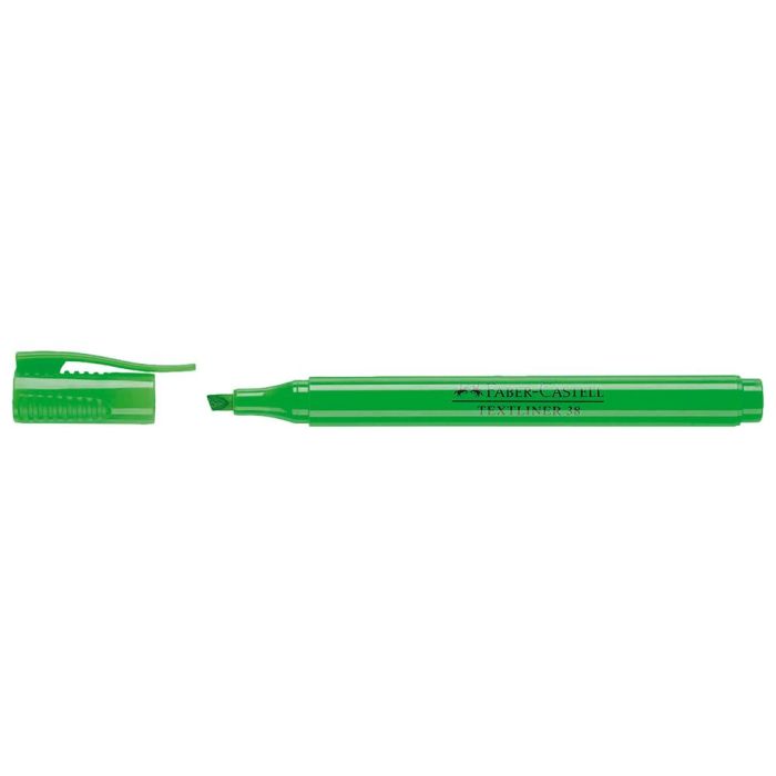 Rotulador Faber Fluorescente Textliner 38 Verde 10 unidades 2