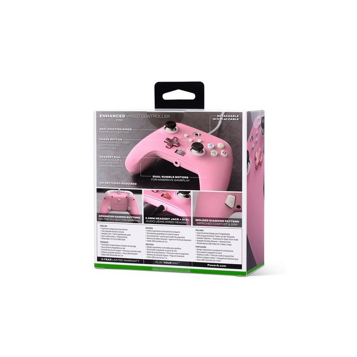 Enhanced Mando Con Cable Xbox Series X/S Rosa POWER A 1518815-02 9