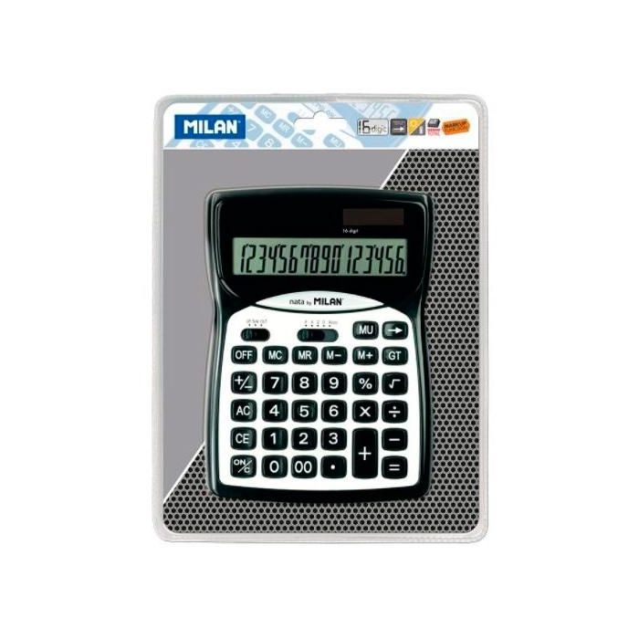 Calculadora Milan Negro Plástico 18,7 x 13,5 x 2,5 cm