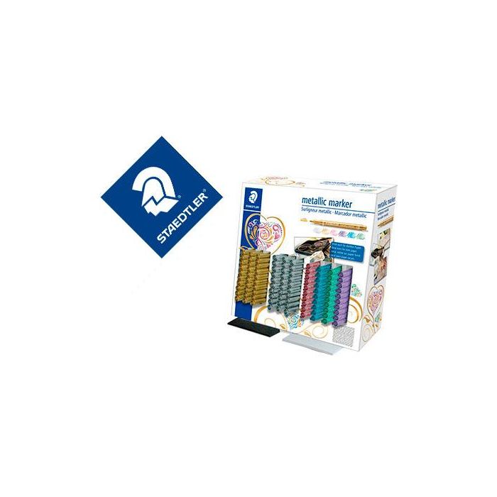 Rotulador Staedtler Metalico 8323 Expositor Sobremesa De 100 Unidades Colores Surtidos