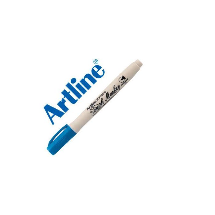 Rotulador Artline Supreme Brush Pintura Base De Agua Punta Tipo Pincel Trazo Variable Azul 12 unidades