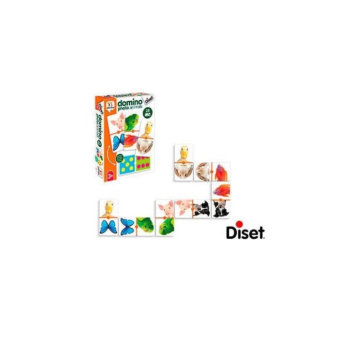 Diset Dominó Educativo Photo Animals – Juego Didáctico de Fotos de Animales