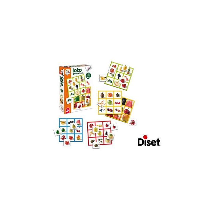 Juego Diset Educativo Loto Photo Fruits