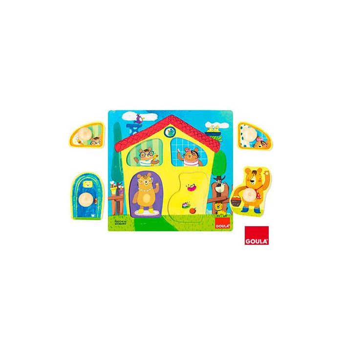 Goula Puzle Madera Casa Familia Osos 4 Piezas