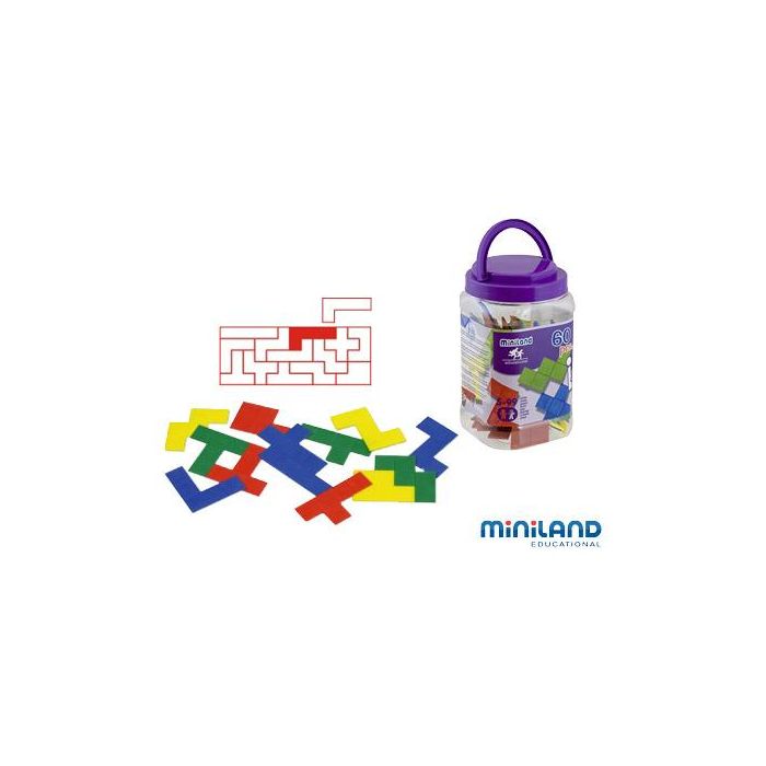 Juego Didactico Miniland Pentominos De Colores