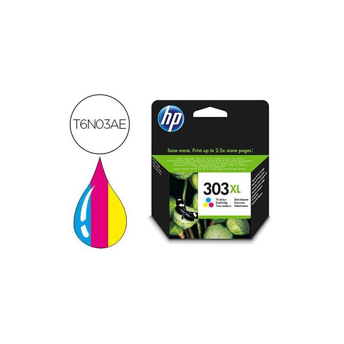 Ink-Jet Hp 303XL Envy Photo 6230 - 7130 - 7830 Color Tricolor Capacidad 415 Paginas