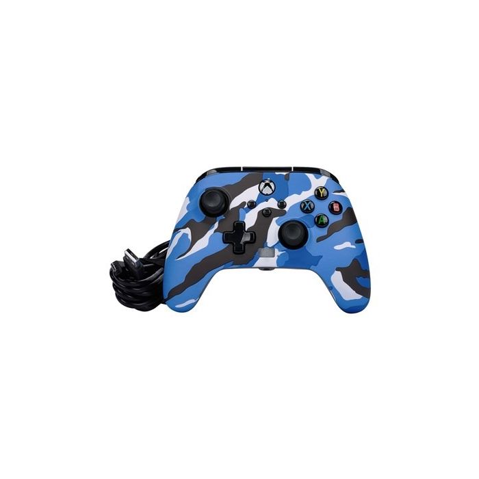 Enhanced Mando Con Cable Xbox Camuflaje Azul POWER A 1525941-01 1