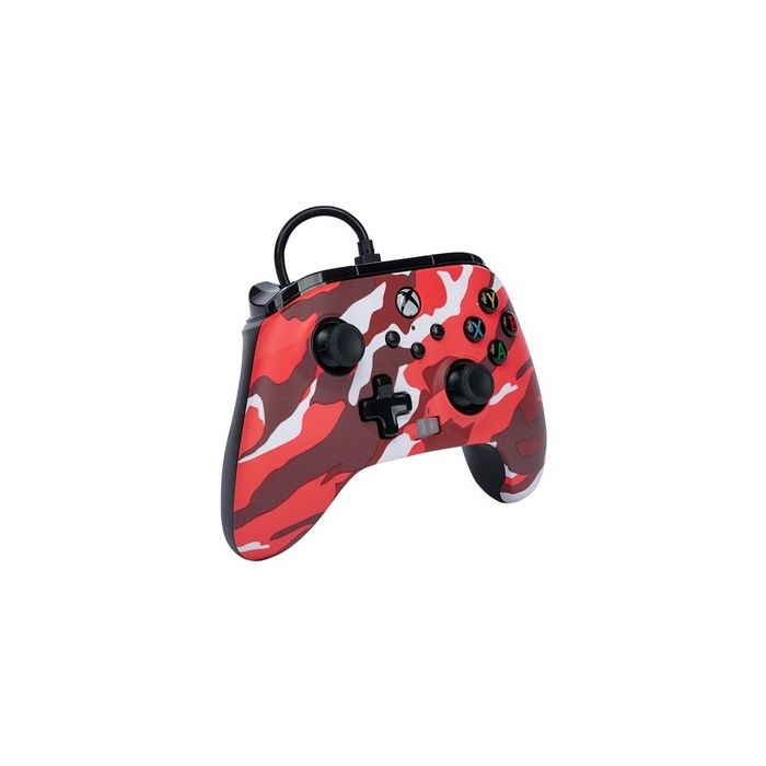 Enhanced Mando Con Cable Xbox Camuflaje Rojo POWER A 1525942-01 1