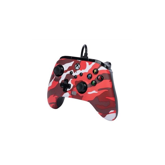Enhanced Mando Con Cable Xbox Camuflaje Rojo POWER A 1525942-01 2