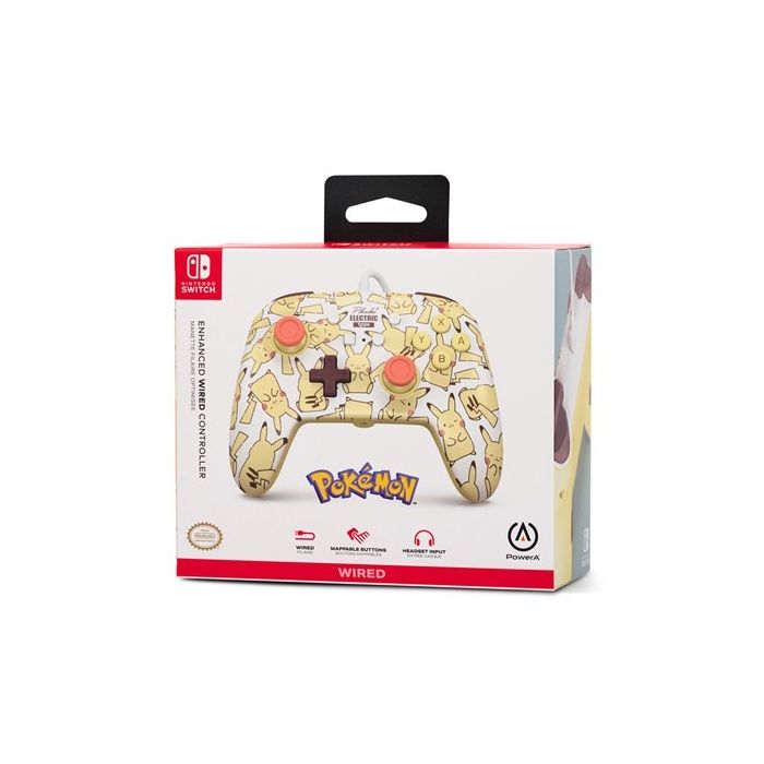 Enhanced Mando Con Cable Nintendo Switch Pikachu Blush POWER A 1526547-01 8