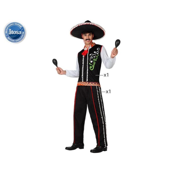 Disfraz Mariachi Hombre Adulto Traje Negro