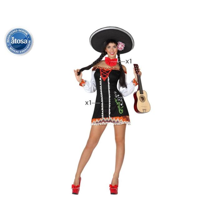 Disfraz Mariachi Mujer Adulto Vestido Corto