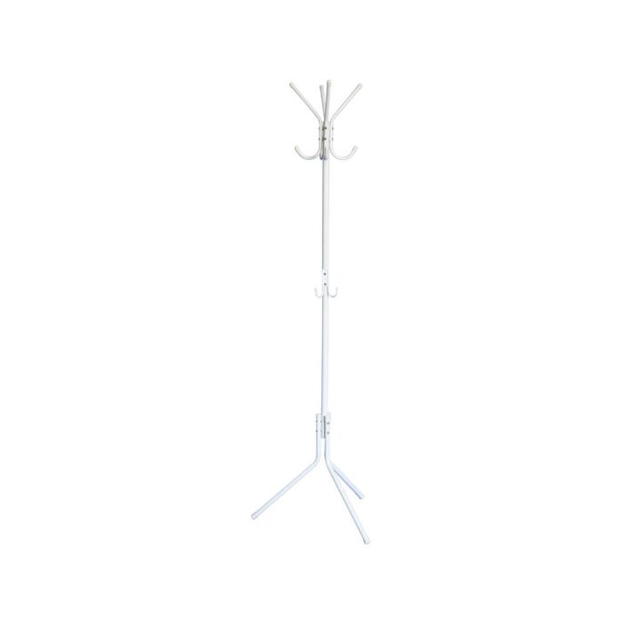 Perchero Metalico Q-Connect Blanco 8 Colgadores 173x51 cm 1