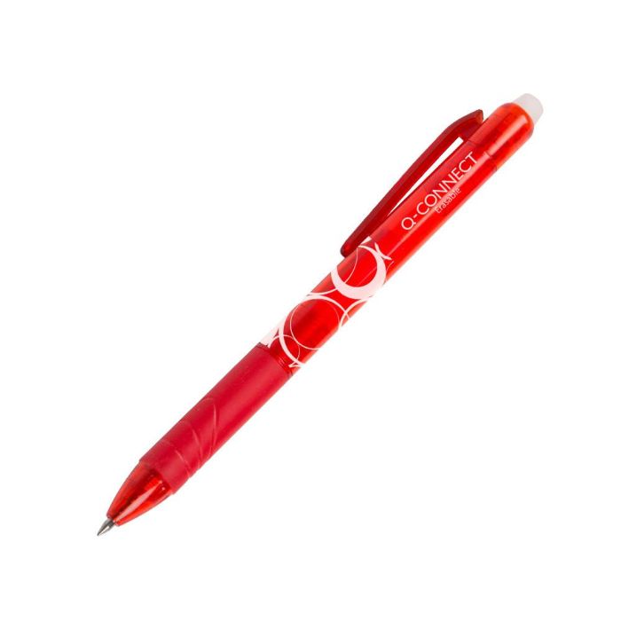 Boligrafo Q-Connect Retractil Borrable 0,7 mm Color Rojo 10 unidades 1