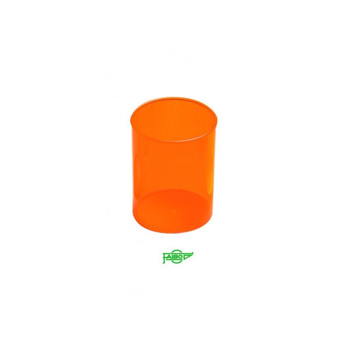 Cubilete de Plastico 78 Mm. Diametro X 100 Mm. Alto Transparente Naranja Faibo 205-18 1 Cubilete de Plastico 78 Mm. Diametro X 100 Mm. Alto Transparente Naranja Faibo 205-18 1