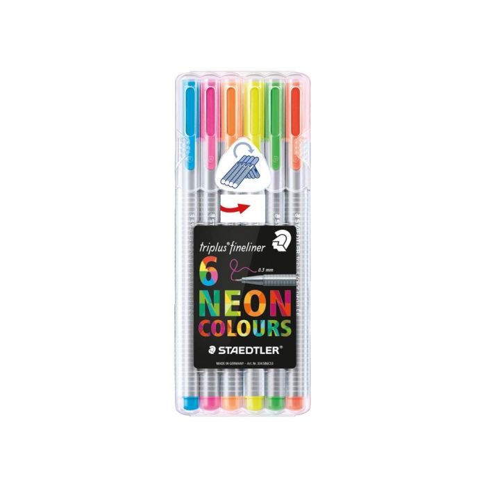 Rotulador Staedtler Triplus Neon Colours Estuche De 6 Unidades Colores Surtidos 1