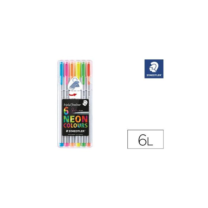 Rotulador Staedtler Triplus Neon Colours Estuche De 6 Unidades Colores Surtidos